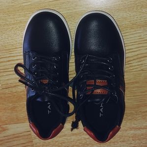 Tahari brown/black size 11m toddler boy dressy gym shoes